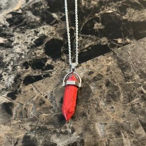 Handmade Hexagon Natural Stone Crystal Necklace